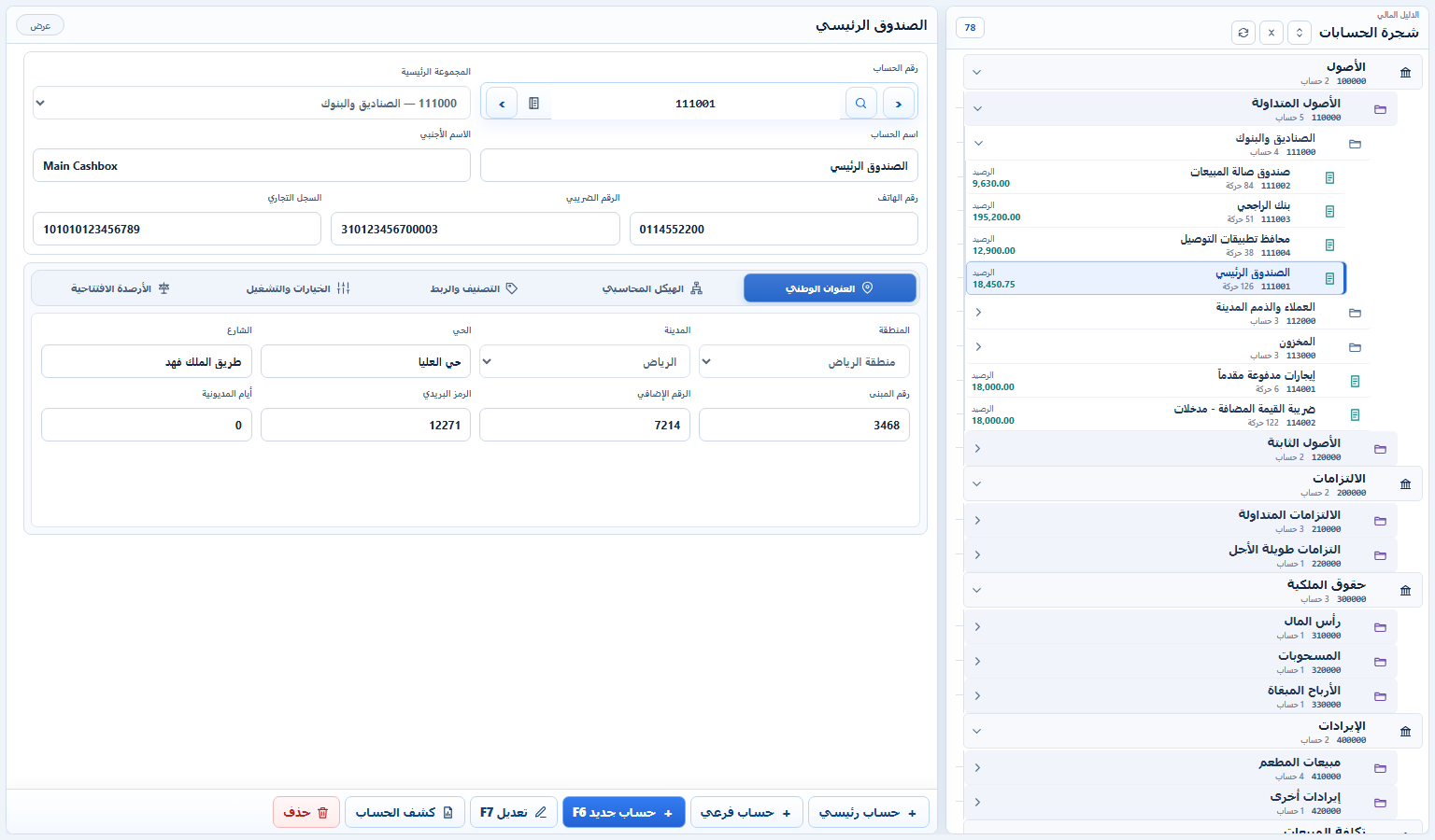 دليل الحسابات